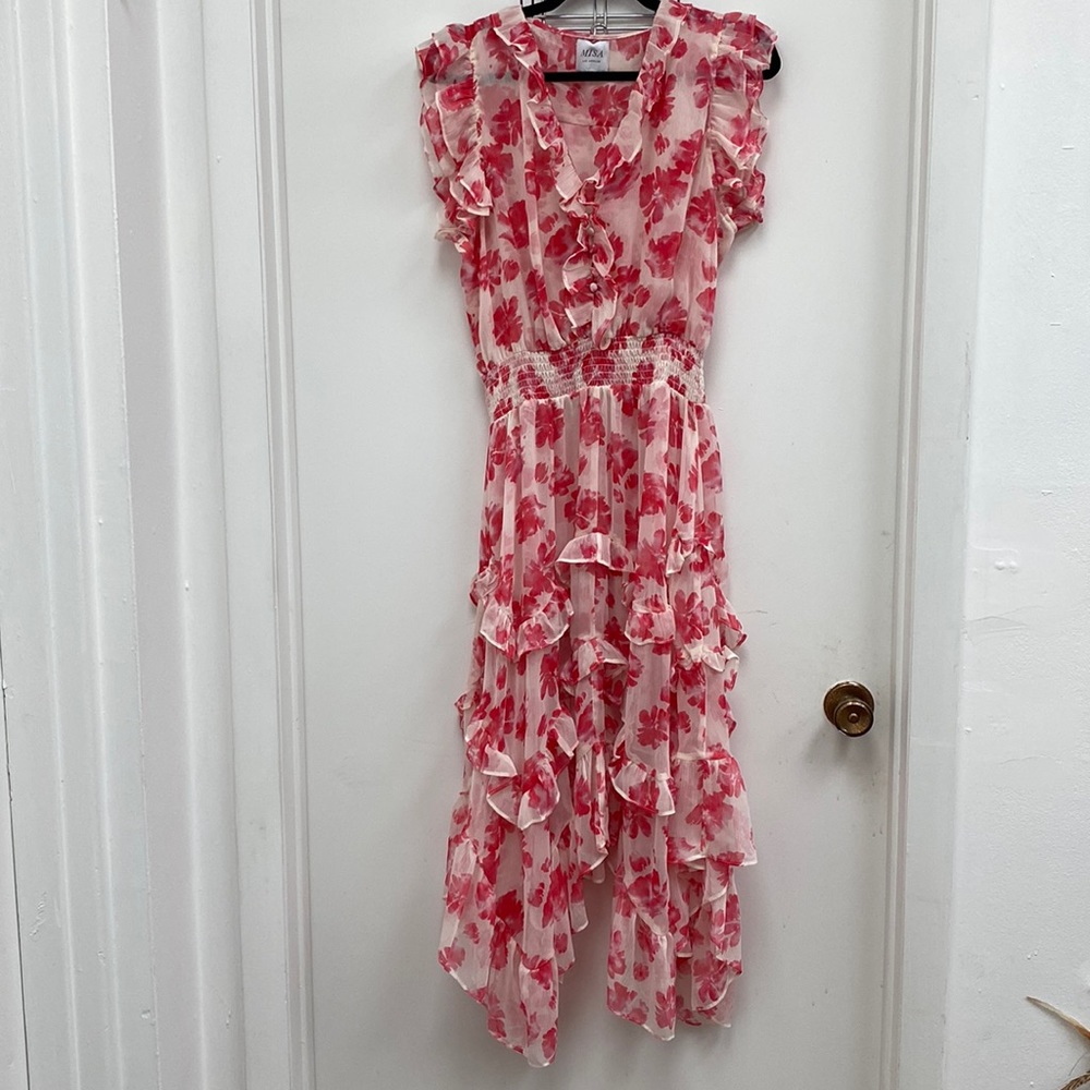 Misa Los Angeles Asymmetrical Maxi Dress